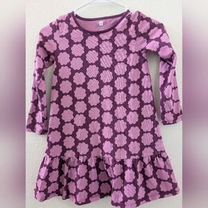 Tea Purple Floral Swing Dress 7 Casual Long Sleeve
